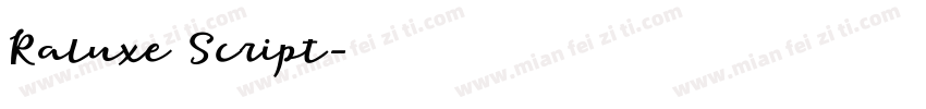 Raluxe Script字体转换